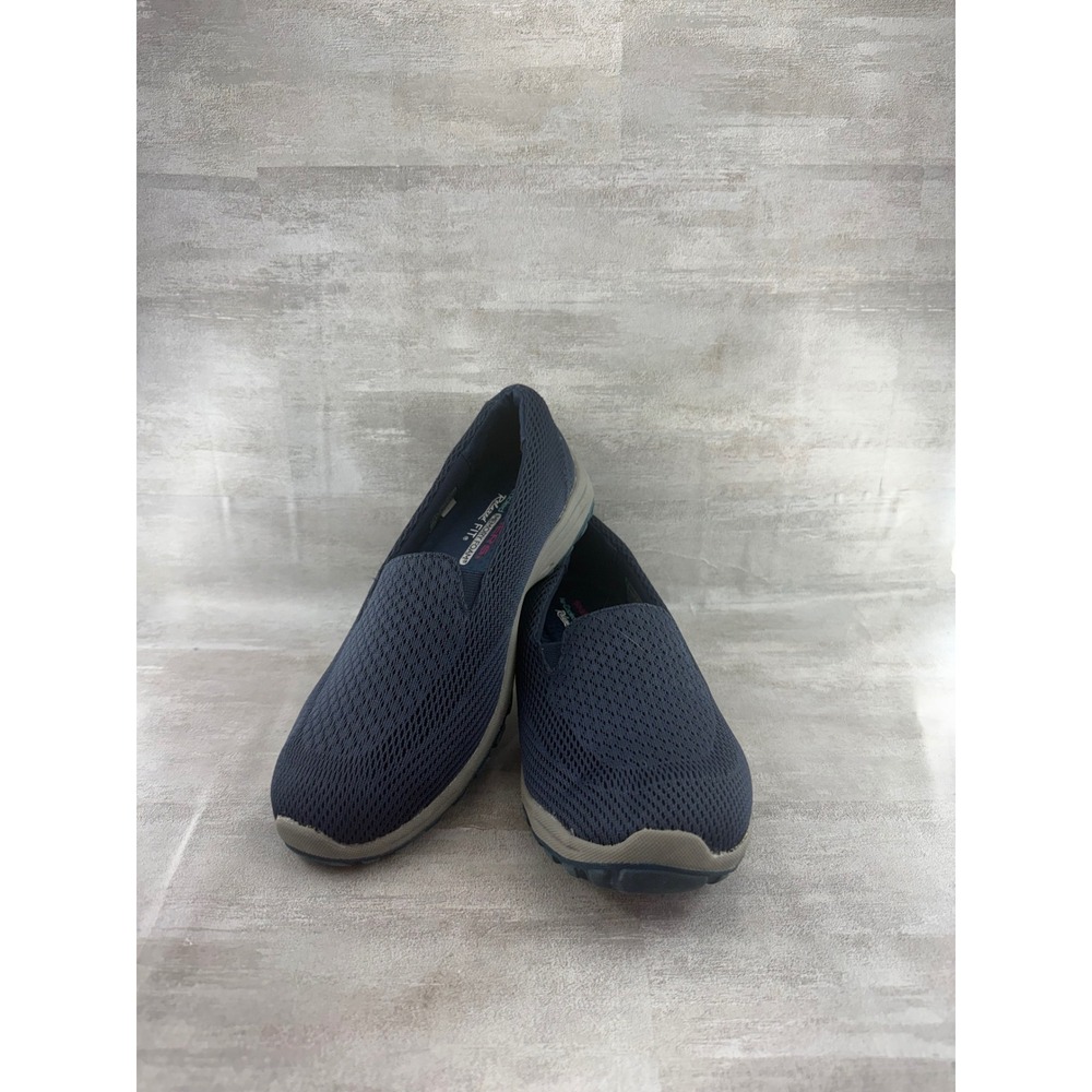 Skechers Relaxed Fit Navy Blue Mesh Slip On Sneakers 158380 Women Sz 8